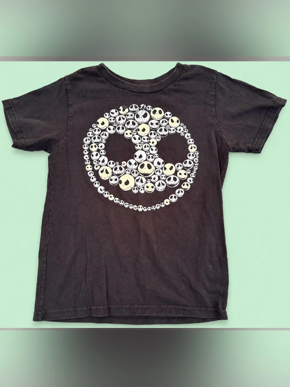 KIDS Disney Nightmare Before Christmas Jack Skellington‎ Glow-in-Dark TEE - S